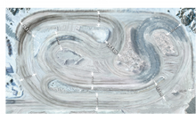 Bemaßung Niskanperä-Course 2,70 × 1,50 m