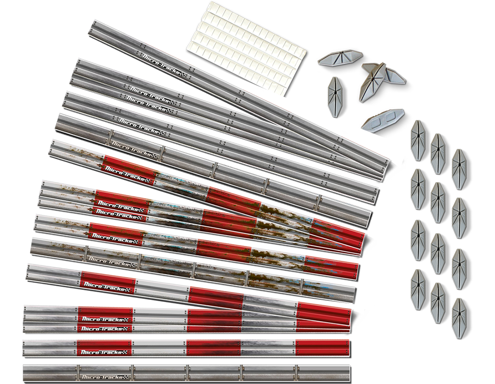 TrackGuards Rot/Weiß/Grau – 7,5 m Set