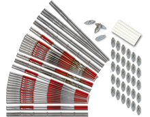 TrackGuards Rot/Weiß/Grau – 15 m Set